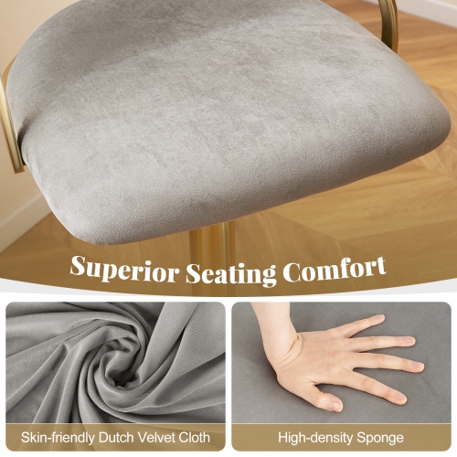 Gymax Swivel Bar Stool Set of 4 w/ Barrel Back & Footrest Metal Base for Home Bar