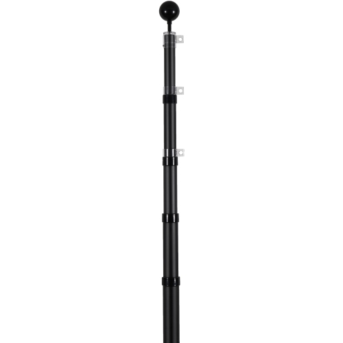 VEVOR 25FT Telescopic Flagpole Kit, Heavy Duty Aluminum Alloy Flag Pole Kit in Ground for Outside, 3 Display Modes Flagpole with Professional
