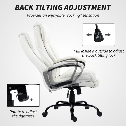 Vinsetto Massage Office Chair, High Back Executive Office Chair with 6-Point Vibration, Timer, Adjustable Height, Swivel Seat and Rocking Function,