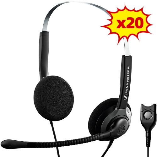 EPOS SH 250 Headset 500223 - Bulk Pack of 20 Headsets, Comfortable, High-Quality Sound for Business & Educational Use