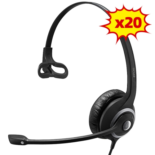 Sennheiser EPOS I Impact SC 232-200 Series - Headset - Bulk Pack of 20 - on-Ear - Wired - Easy Disconnect - Black