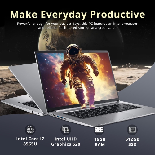 Acer Swift 5 15.6" FHD Touchscreen Laptop - Intel i7-8565U - 16GB DDR4 - 512GB SSD - Intel UHD - Windows 10 Home - Silver by ACER - Refurbished condition - Image 2