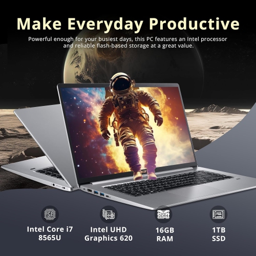 Acer Swift 5 15.6" FHD Touchscreen Laptop - Intel i7-8565U - 16GB DDR4 - 1TB SSD - Intel UHD - Windows 10 Home - Silver by ACER - Refurbished condition - Image 2
