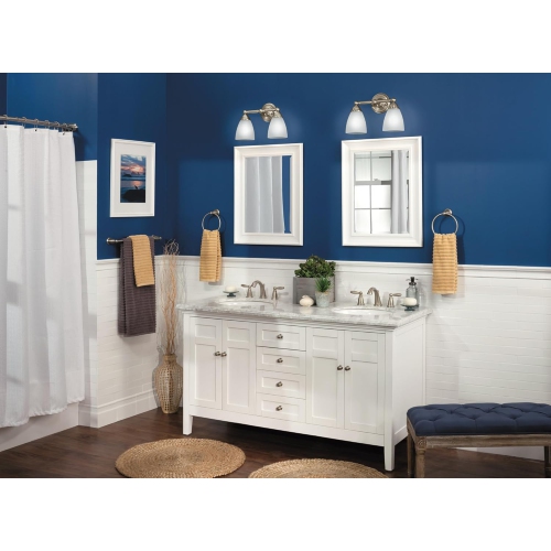 Moen Brandtford Brushed Nickel Two-Handle High Arc Widespread Bathroom Sink Faucet for 3-Hole Setups