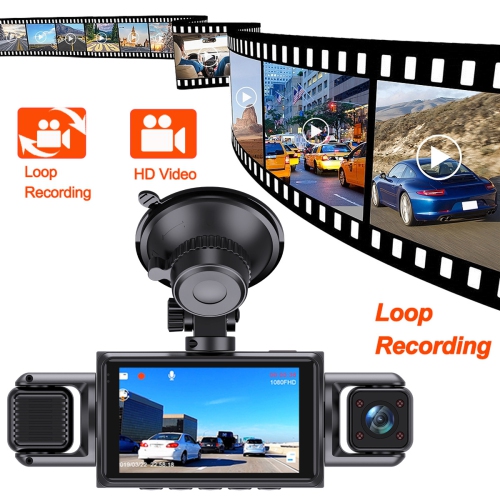 4 Channel WiFi Dash Cam,HD Dash Camera for Cars Front Rear Left Right,3” Screen Dash Cam with Surveillance APP Control,24H/7 Parking Mode,Night
