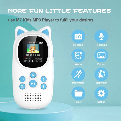 MP3 Player for Kids,32GB Bluetooth Kids MP3 Player,Children Music Player with FM Radio Speaker Voice Recorder