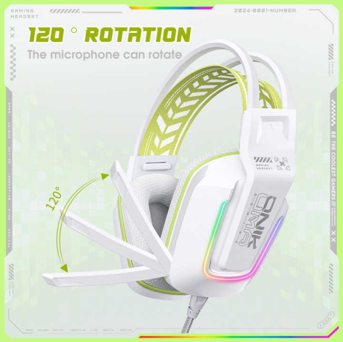 RGB Wired Gaming Headset | USB + 3.5 Female | RGB Lighting | Noise Cancelling Gaming Headset | Built-in Control Mic