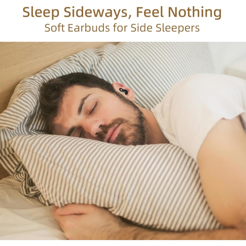 Invisible Sleep Headphones,In-Ear Sleep Earbuds for Side Sleepers,Mini Noise Blocking Sleep Earphones,Wireless Earbuds for Sports Work Travel
