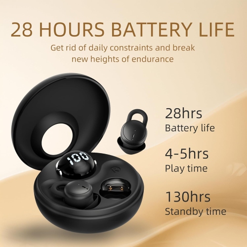 Invisible Sleep Headphones,In-Ear Sleep Earbuds for Side Sleepers,Mini Noise Blocking Sleep Earphones,Wireless Earbuds for Sports Work Travel