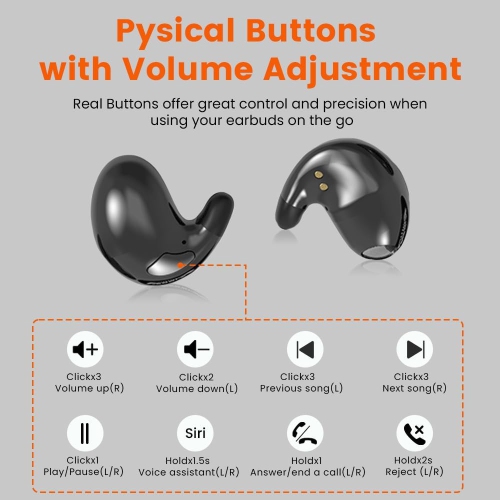 Sleep Earbuds,In-Ear Headphones for Side Sleepers,Small Wireless Bluetooth Earbuds,Invisible Earphones for Sleeping Working Sports