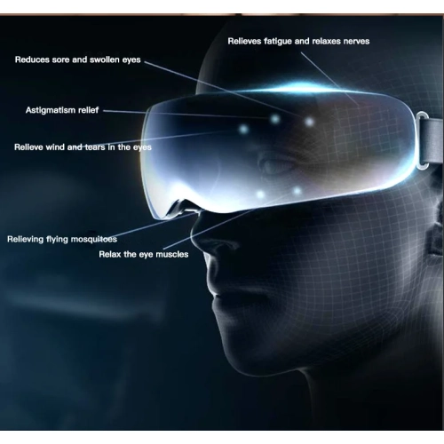 New visual eye protector hot compress multifunctional eye massager - gray BISD-YD760