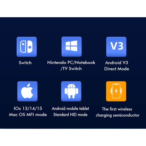 X5 elastic handle, wireless Bluetooth fast charging, Hall rocker, six-axis dual vibration, semiconductor heat dissipation game controller - white +