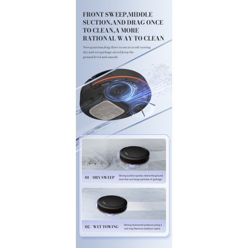 New smart sweeping robot automatic recharging sweeping, suction and mopping integrated voice control with water mopping function robot vacuum cleaner