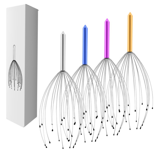Masseur de tête 20 griffes en acier inoxydable Massage des mollets Soulagement du stress Griffes Masseur de tête en fil métallique - BISD-MM068