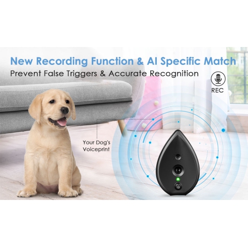 Dog anti-barking device, rechargeable ultrasonic bark stopper, 3-speed mode/irregular ultrasonic frequency/stop neighbor's dog barking-black