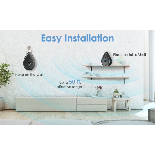 Dog anti-barking device, rechargeable ultrasonic bark stopper, 3-speed mode/irregular ultrasonic frequency/stop neighbor's dog barking-black