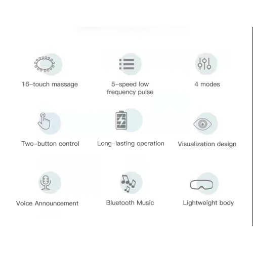 New visual eye protector hot compress multifunctional eye massager - silver BISD-YD760