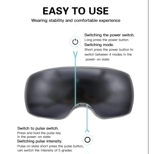 New visual eye protector hot compress multifunctional eye massager - silver BISD-YD760