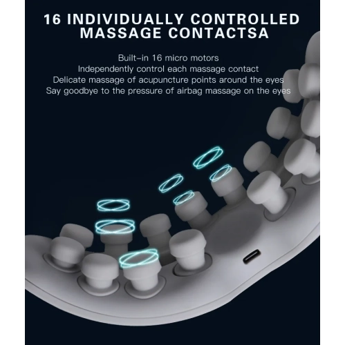 New visual eye protector hot compress multifunctional eye massager - silver BISD-YD760