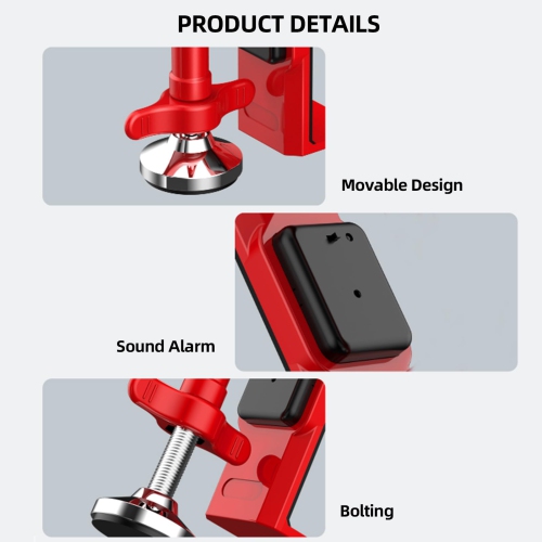 Portable Door Stop Alarm, Enhanced Bottom Safety Door Stop, Door Blocker for Travel, Home, Apartment, Hotel