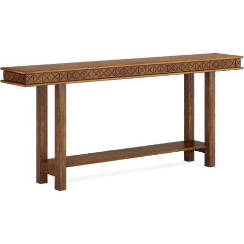 Tribesigns – Table console extra longue de 70,9 po, table de canapé en bois derrière le canapé, table d'appoint longue à 2 niveaux