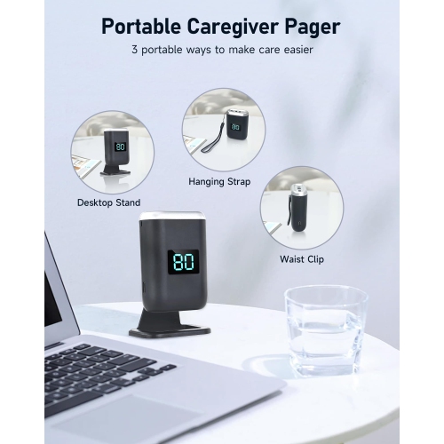 Elderly Life Alarm System, Portable Wireless Alarm, Patient Help Alarm, Effective Range 1000 Feet, No Monthly Fee