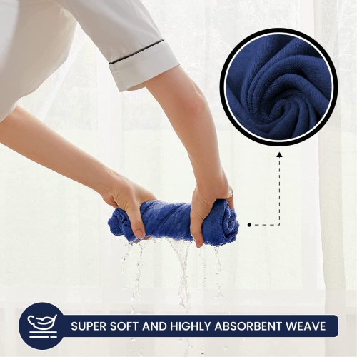 Canadian Linen Premium Bath Towels Set, 4 Pack, 26”x52” 500 GSM, Soft Absorbent Ring Spun Terry Cotton Lightweight Quick Dry Color Towels, Home