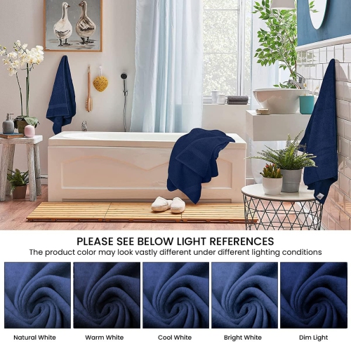 Canadian Linen Premium Bath Towels Set, 4 Pack, 26”x52” 500 GSM, Soft Absorbent Ring Spun Terry Cotton Lightweight Quick Dry Color Towels, Home