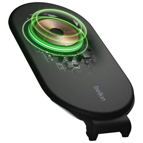 Belkin 15W Qi2 Wireless Charging Stand with MagSafe for iPhone & Apple AirPods - Black