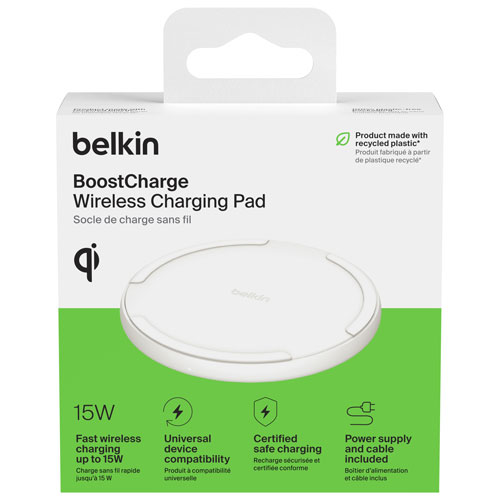 Belkin 15W Qi2 Wireless Charging Pad with MagSafe - White