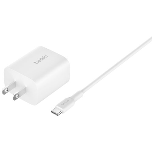 Tapis de chargement sans fil Qi2 de 15 W avec MagSafe de Belkin - Blanc