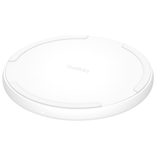 Tapis de chargement sans fil Qi2 de 15 W avec MagSafe de Belkin - Blanc