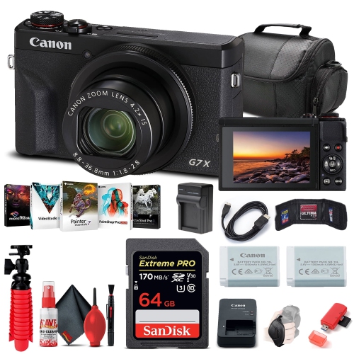Canon PowerShot G7 X Mark III Digital Camera + 64GB Card + More