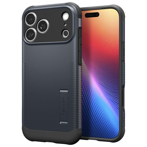 Spigen Slim Armor MagFit Fitted Hard Shell Case with Magnetic Ring for iPhone 17 Pro Max - Metal Slate