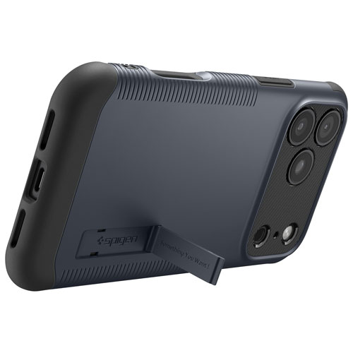 Spigen Slim Armor MagFit Fitted Hard Shell Case with Magnetic Ring for iPhone 17 Pro - Metal Slate