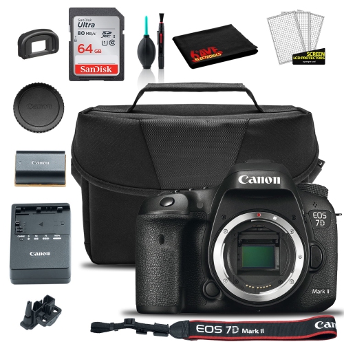 Canon EOS 7D Mark II DSLR Camera (Body Only) (9128B002) + EOS Bag