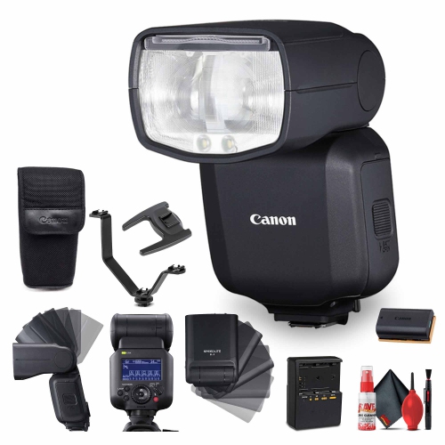 Canon Speedlite EL-5 Flash + Charger + Triple Shoe V Bracket + More Bundle