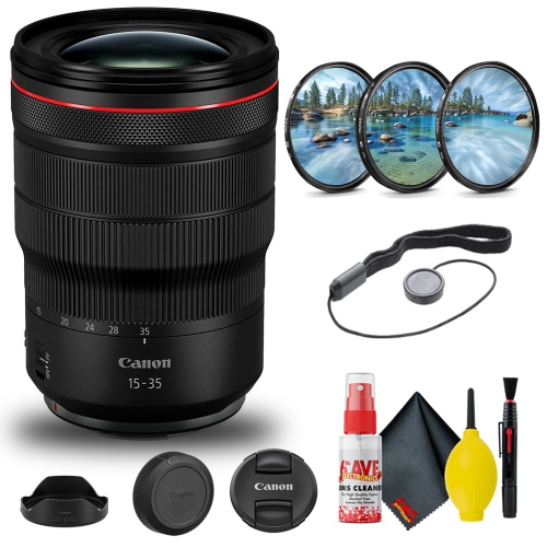 CANON INTL.  Canon Rf 15-35MM F/2.8L Is Usm Lens (3682C002) + Filter Kit + Cap Keeper + More