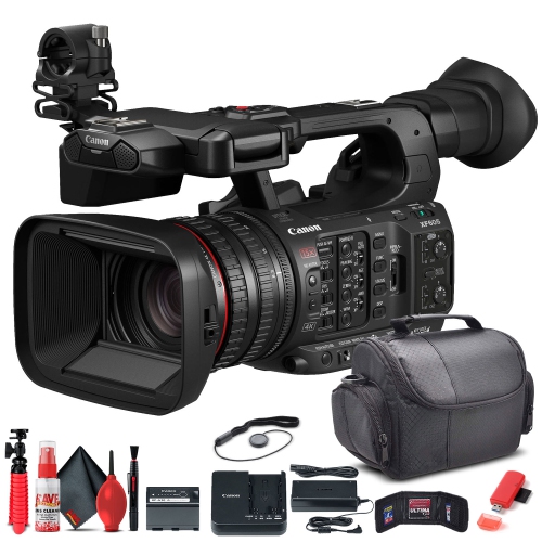 CANON  Xf605 Uhd 4K HDr Pro Camcorder (5076C002) + Bag + Card Reader + More Bundle