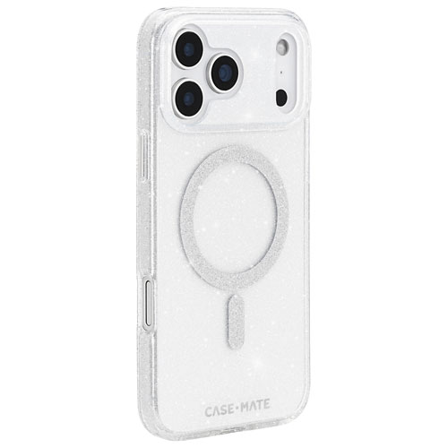 Case-Mate Fitted Hard Shell Case with MagSafe for iPhone 17 Pro Max - SheerTwinkle/Silver