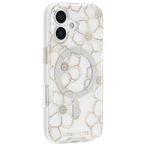 Case-Mate Fitted Hard Shell Case with MagSafe for iPhone 17 - Floral Gems/Gold