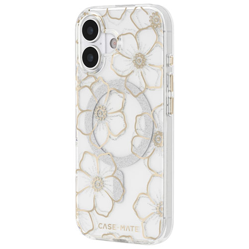 Case-Mate Fitted Hard Shell Case with MagSafe for iPhone 17 - Floral Gems/Gold