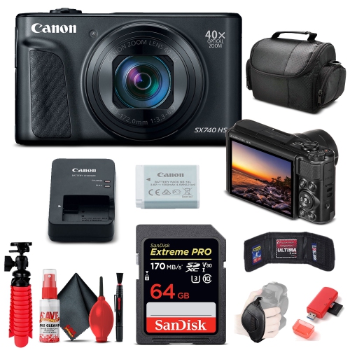 Appareil photo numérique PowerShot SX740 HS de Canon (2955C001) + carte 64&nbsp;Go + plus