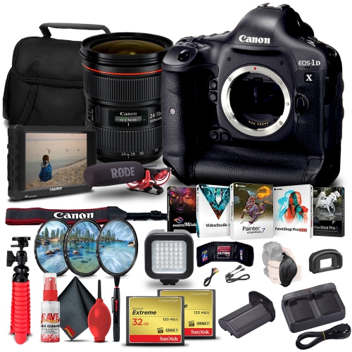 Appareil photo reflex numérique EOS-1D X de Canon + objectif de Canon + flash