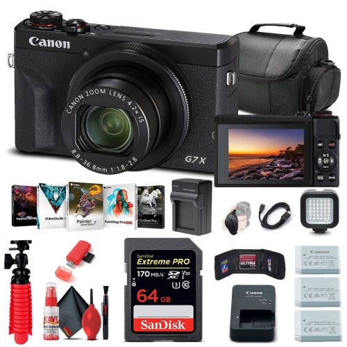 Canon PowerShot G7 X Mark III Digital Camera + 64GB Card + More