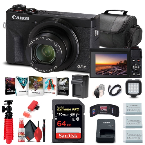 Canon PowerShot G7 X Mark III Digital Camera + 64GB Card + More