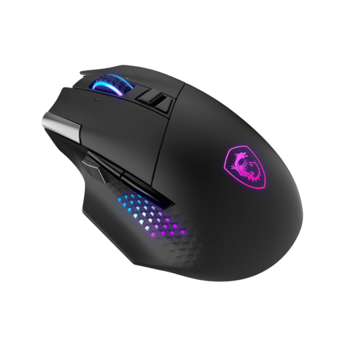 MSI Versa Pro Wireless Mouse, Black w/ 26,000 dpi Sensor, OMRON Main Switches, USB, Bluetooth v5.3, SWIFTSPEED 2.4GHz