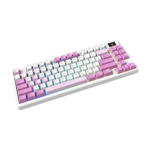 Clavier de jeu FORGE GK600 TKL W VIOLET US de MSI, touches mécaniques linéaires, design remplaçable à chaud, RVB