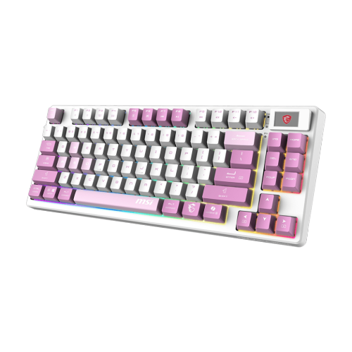 Clavier de jeu FORGE GK600 TKL W VIOLET US de MSI, touches mécaniques linéaires, design remplaçable à chaud, RVB