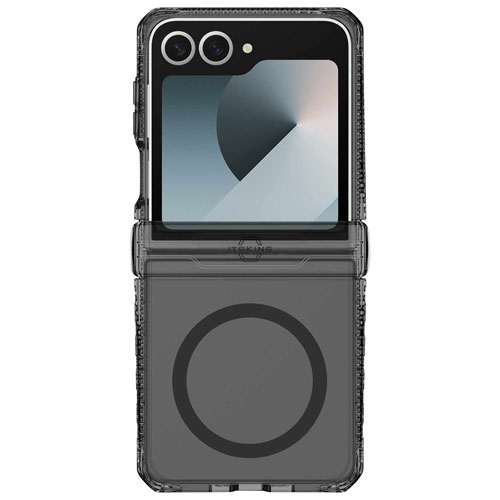 Étui rigide ajusté HYBRID_R d'Itskins pour Galaxy Z Flip7 de Samsung - Transparent fumée
